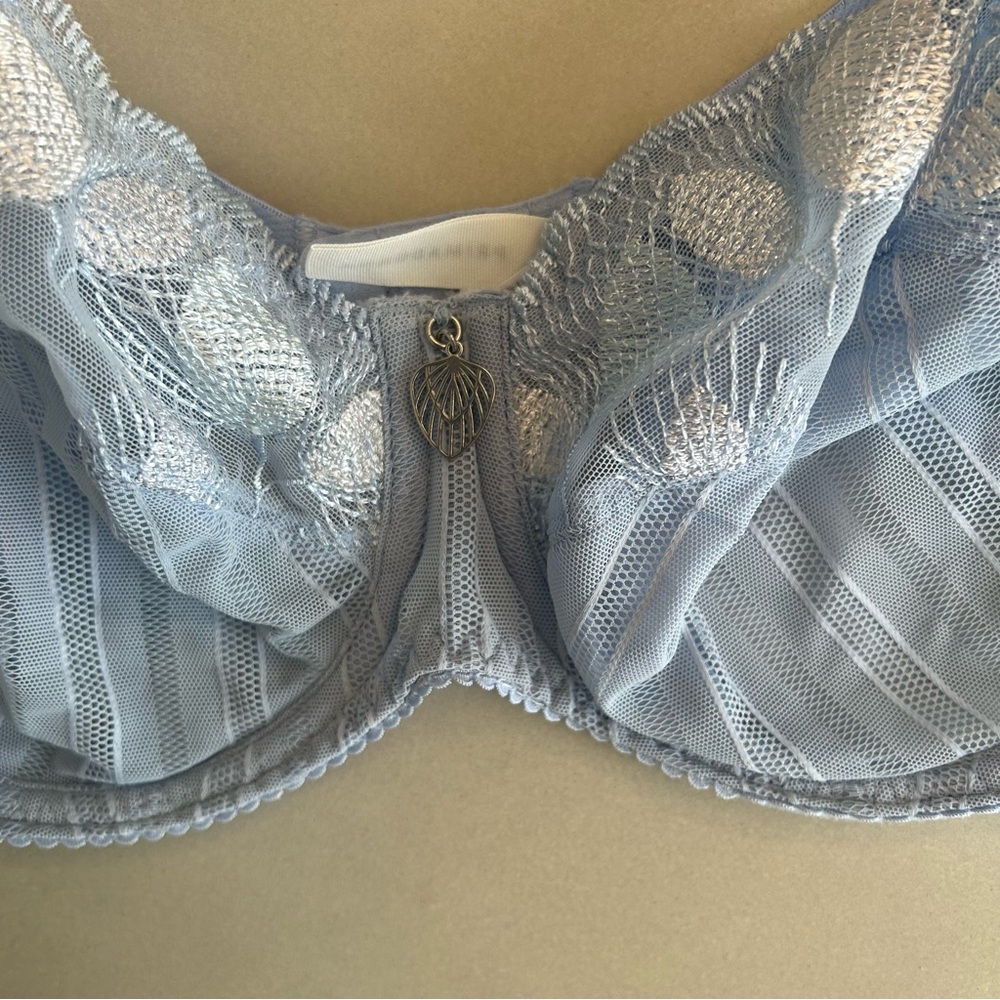Prima Donna Soft Blue Unlined Underwire Lace Bra. Size 32E - Picture 6 of 11